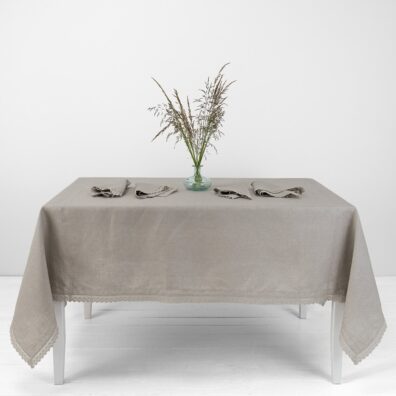 Natural linen tablecloth