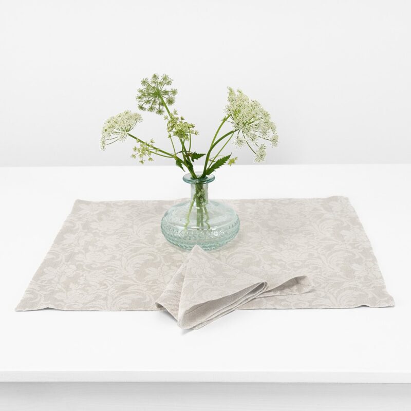 Beige linen cotton placemat