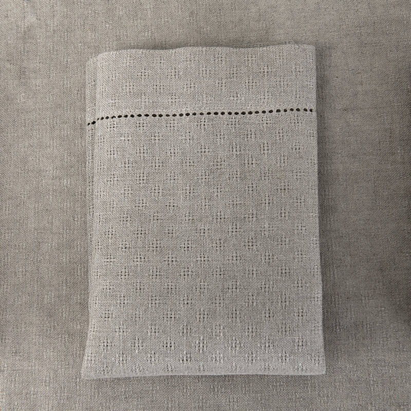 Pure linen napkin with hemstitching