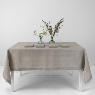 Natural linen tablecloth