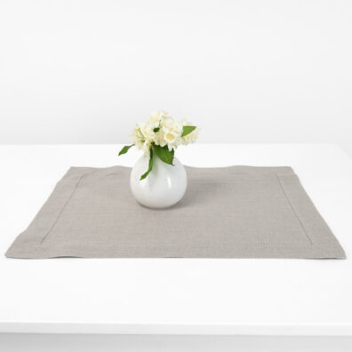 Natural grey linen placemat
