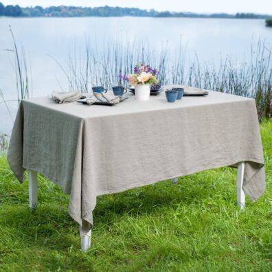 Natural linen tablecloth