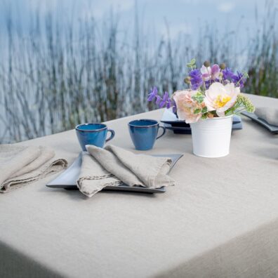 Natural linen tablecloth, 100% linen