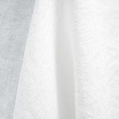 Off-white linen tablecloth, plain weave