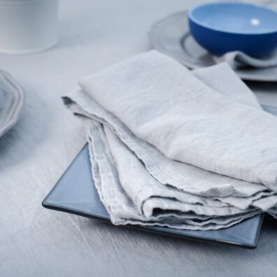 Light grey linen napkin
