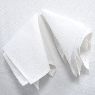 White linen cotton napkin