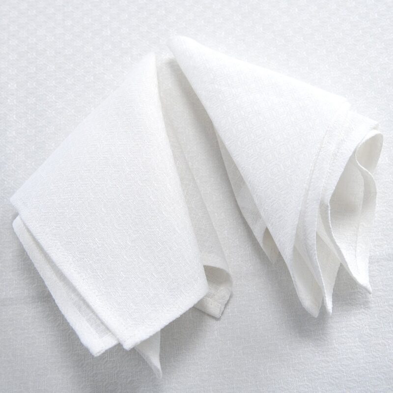 White linen cotton napkin