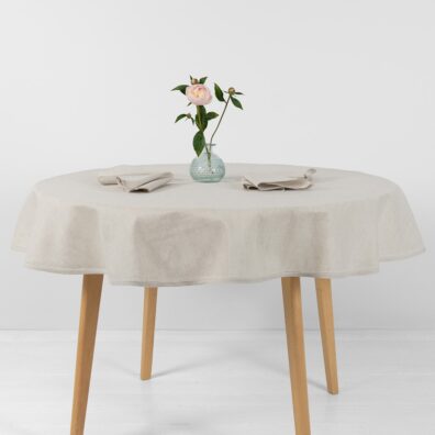 natural beige linen cotton tablecloth, natural fibre