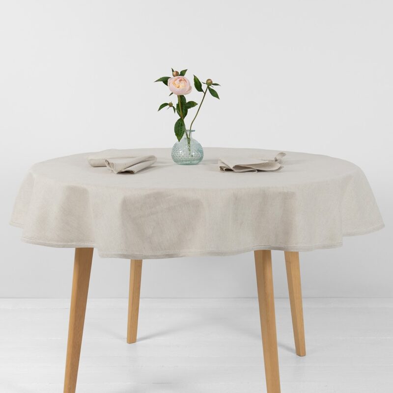 natural beige linen cotton tablecloth, natural fibre