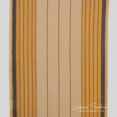 Yellow linen cotton fabric
