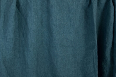 Washed linen fabric in jean blue colour
