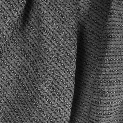 Linen black/white patterned fabric