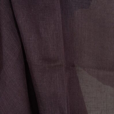 Transparent linen fabric in dark violet colour texture
