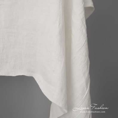 Off-white 100% linen fabric is specially washed, therefore it is soft and shrink resistant