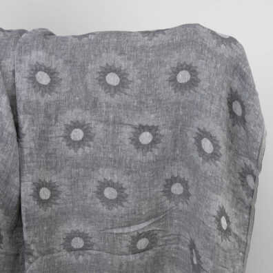 Grey washed linen fabric