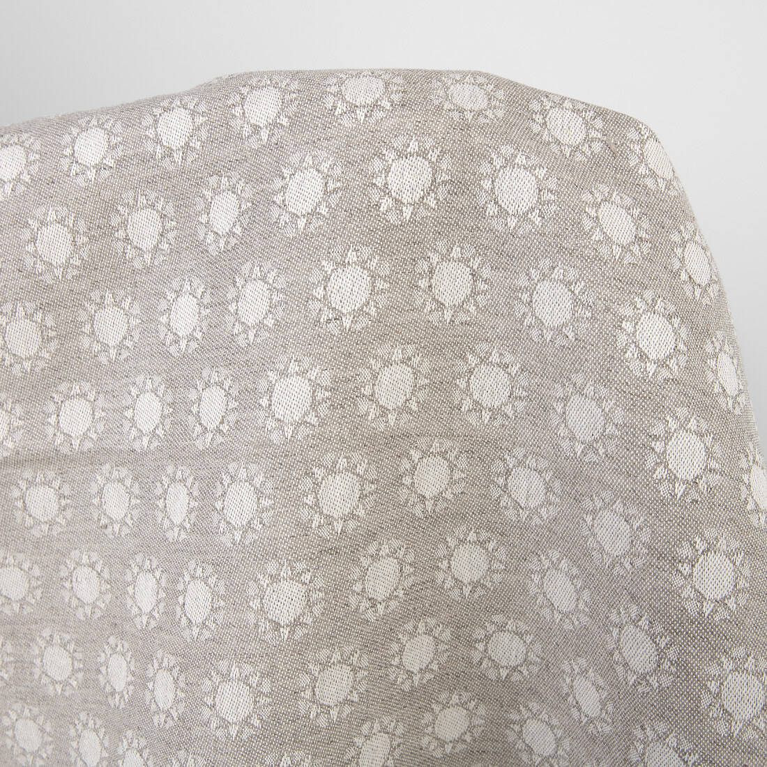 Linen cotton fabric, sun pattern