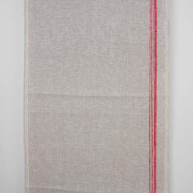 Narrow linen towel fabric in beige