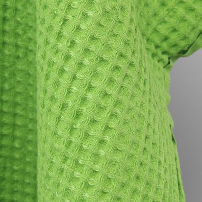 Lime green linen cotton fabric, soft to touch