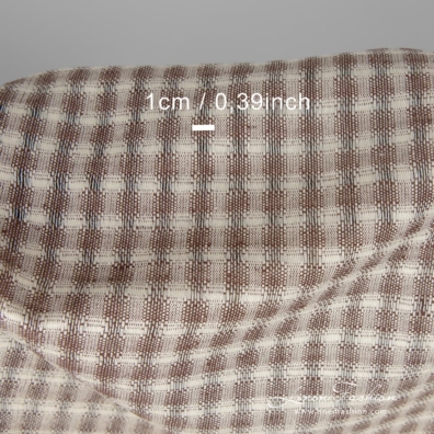 Yellowish brown linen cotton fabric