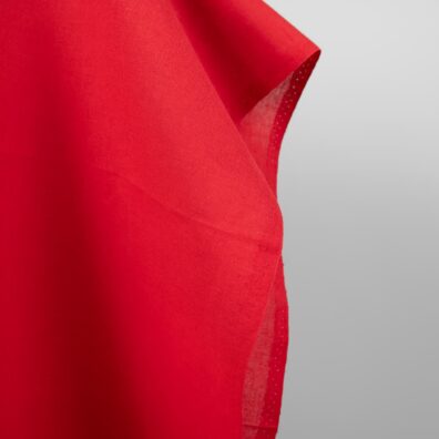 deep red linen cotton fabric not washed