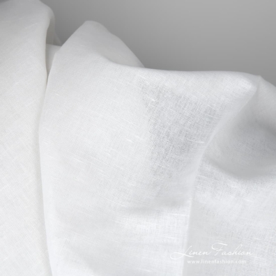 Lightweight, plainly-woven off-white linen / cotton fabric for sewing a variety of home decor and clothing items
