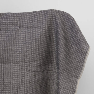 Black and grey linen fabric