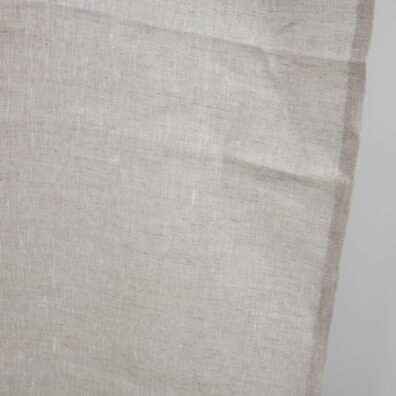 Linen fabric natural undyed and white mix edge