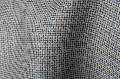 Checked linen fabric in black and grey