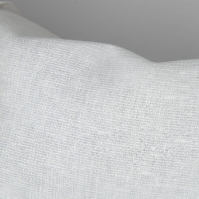 Off-white natural linen fabric in tiny check pattern