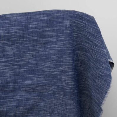 Dark blue linen cotton fabric