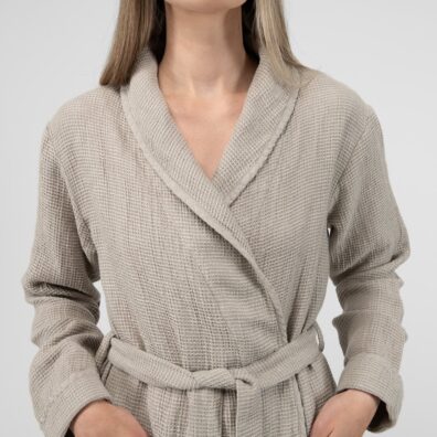 Grey women's bathrobe