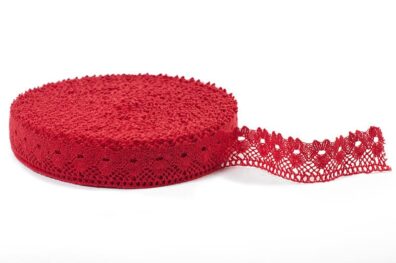 Linen lace in red No. 9