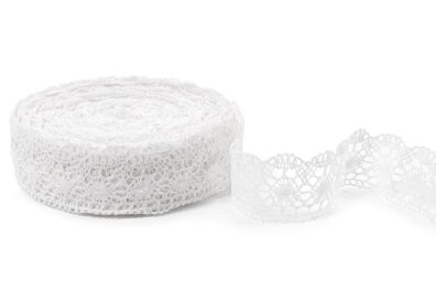 Optical white linen lace No. 43