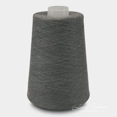 Linen yarns in dark grey color 7(10)