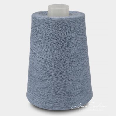 Linen Yarns In Greyish Blue Colour