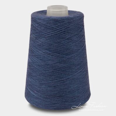 Linen yarns in denim blue color - 2(23)