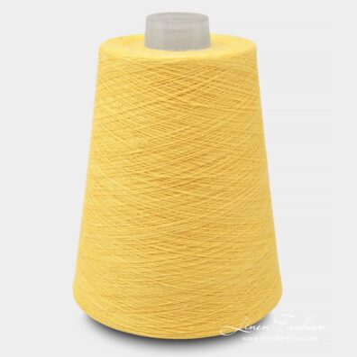 Linen Yarns In Soft Yellow Colour