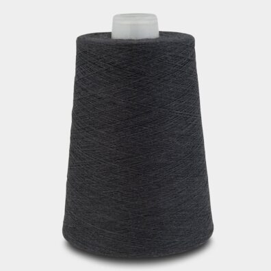 Linen Yarns In Dark Grey Graphite Color