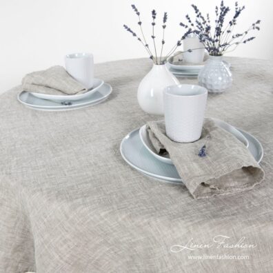 Astra tablecloth in light grey.