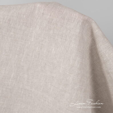 Light grey pure linen fabric