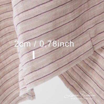 Ash and pastel pink coloured washed linen fabric.