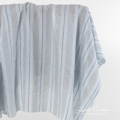 Pale blue striped linen fabric.