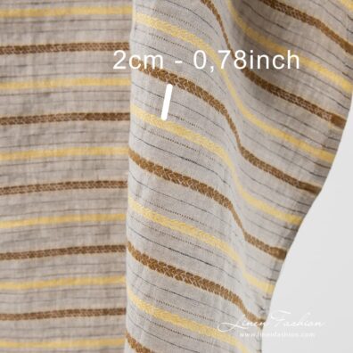 Washed linen fabric in natural flax colour.