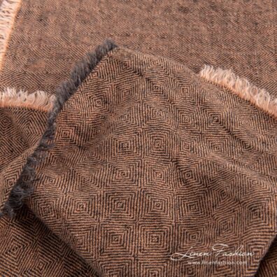 100% linen brown bedspread.