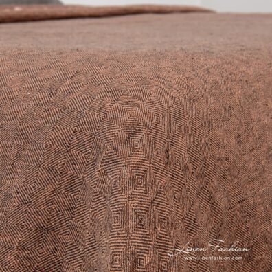 Brown bedspread.