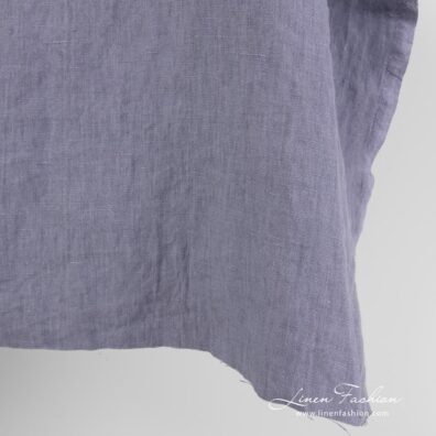 Violet dyed 100% linen fabric, washed.