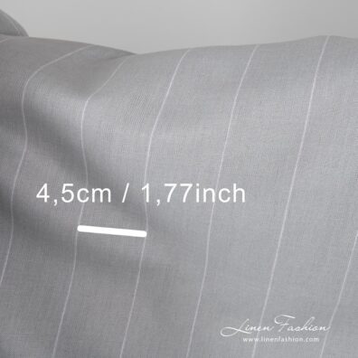 wide linen cotton fabric in light grey.