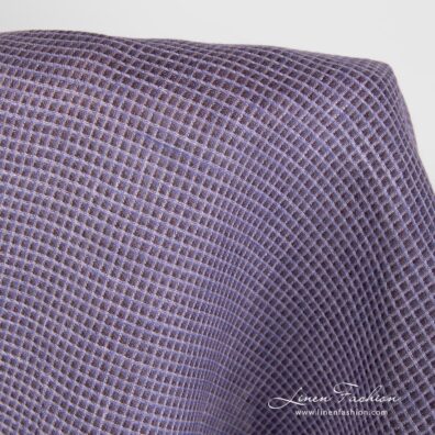 Checked 100% linen fabric.