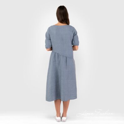 Linen blue dress.