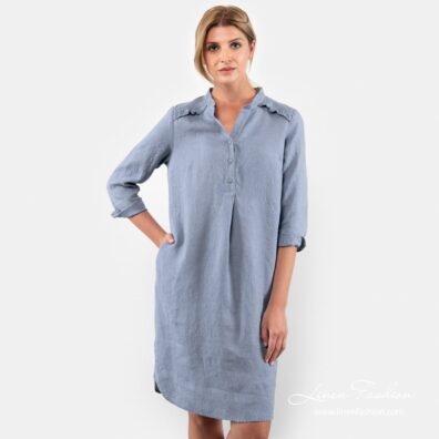 SIGA light blue linen dress.